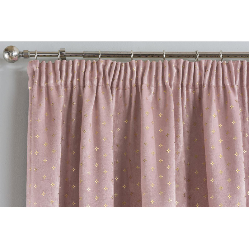 Floresita Room Darkening Curtain Pair, Blush, 168 W x 229 D cm