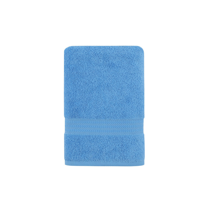 Luxurious 100% Cotton Bath Towel (1 Piece), Blue, 27.6 x 55.1 inches | 500 gr/m² for Ultimate Absorbency | Machine Washable at 104°F | Soft, Durable, Perfect for Spa or Everyday Use, Stylish and Functional