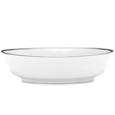 Bol à légumes ovale en platine Noritake Regina, 9 3/4 po, 32 oz