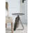 Leaf Design Aluminum Round Side Table