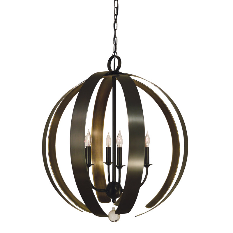 Kahlis 6 - Light Globe Chandelier, Mahogany Bronze
