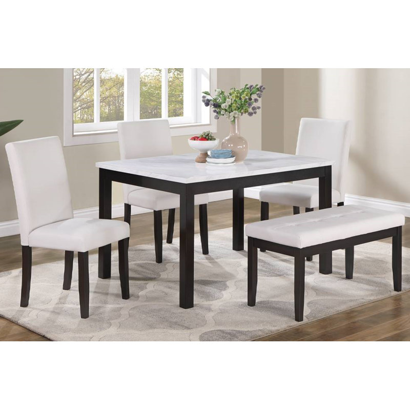 Ensemble repas 5 pièces Leclerc, Blanc, Noir