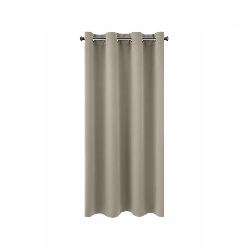 Logan Blackout Single Curtain, Width 250  x Drop 140 cm, Dark Beige