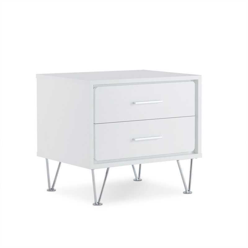 White Finish Accent Table