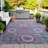 Machine Washable Indoor/Outdoor Xhevrie Purple Rug-111820241