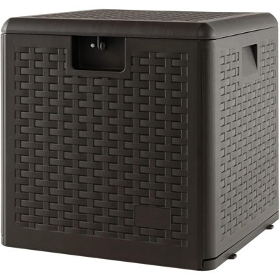17 Stories Iarlaith 52 cm W 23 L Lockable Deck Box in Brown