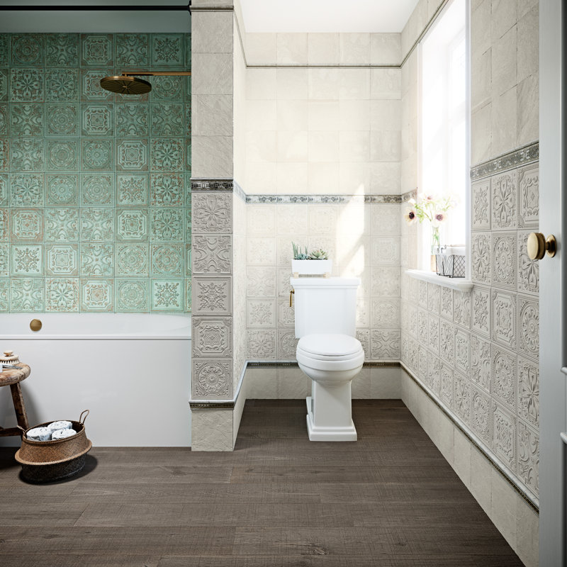 Carrelage mural 3D Gatsby Fitz Green 8 po x 8 po