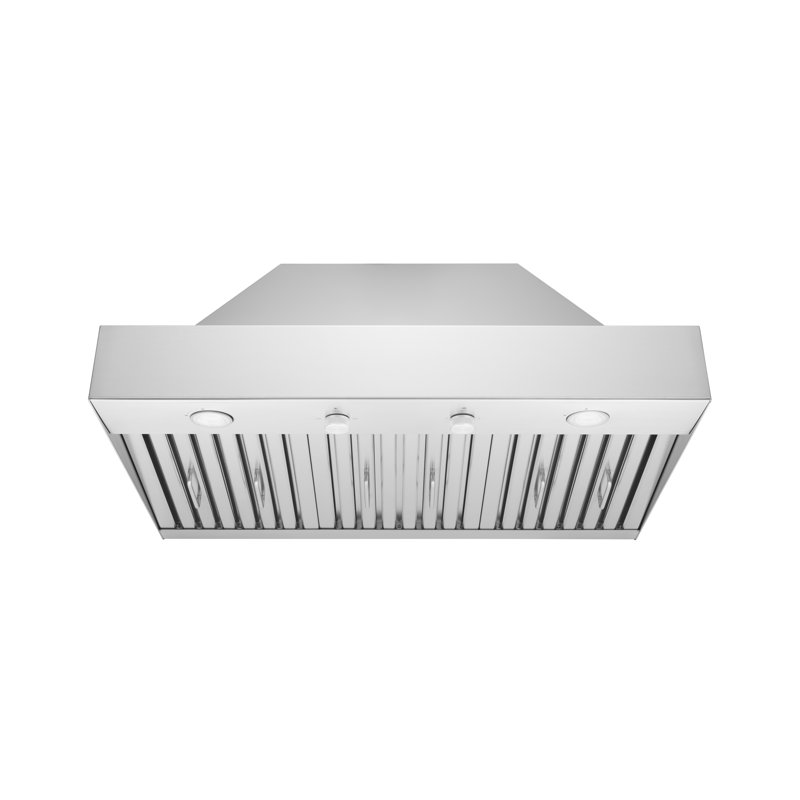 Hauslane 30" Flush-mount Range Hood Insert Built-in Cabinet Design 390 Cfm Quiet Operation Dishwasher-safe Baffle Filters Replaceable Gu10 Leds 2-year Warranty