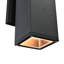 Applique murale d'extérieur en aluminium noir mat Breshawna