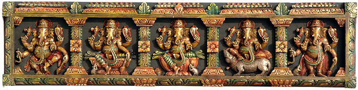 Cinq Ganeshas différents