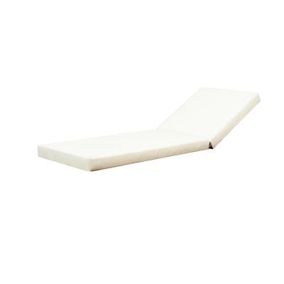 / Chaise Lounge Lumbar Resting Cushion - Water-, 27.75”w X 77.47”d 3.96”h, Cream, Foam Filled Outdoor Shoulder