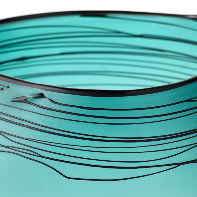 Kapalua Glass Table Vase, 9.25" H x 9" W x 8.75" D