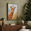 Golden Giraffe Boho 1 Piece Wrapped Canvas Wall Art-136727883-136727888