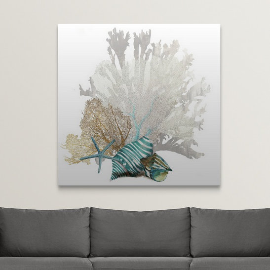 « Coral » par Aimee Wilson - reproduction d'impression sur toile tendue, H 12 po x l 12 po, Toile tendue, Sans cadre