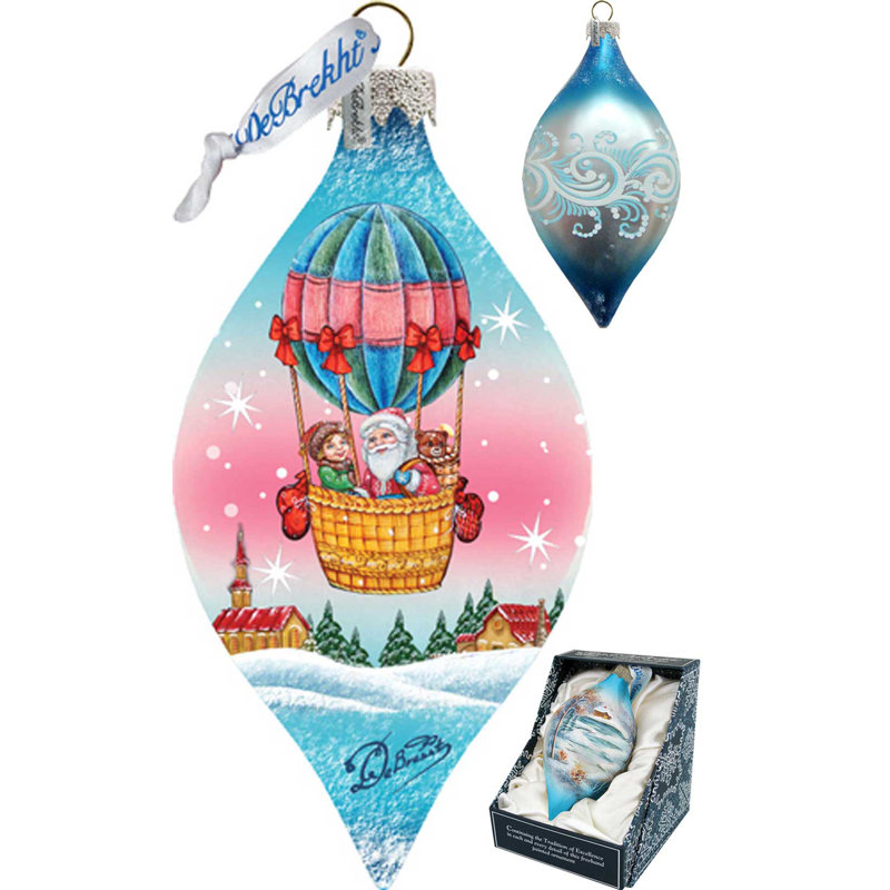 3.5'' Handmade Glass Finial Ornament