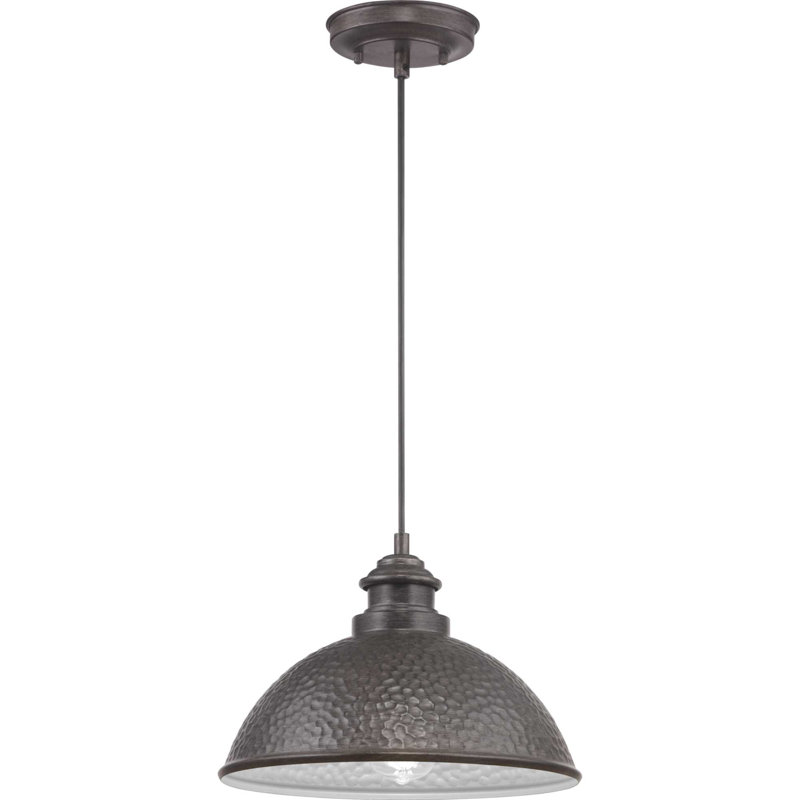 Luminaire suspendu d'extérieur 1 lumière H 8 po Minnewaukan, Graphite