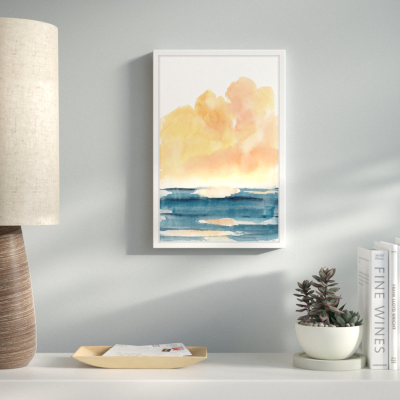 Waterscape par Lindsay - reproduction d'art sur papier encadrée, H 18 po x l 12 po x P 1,5 po