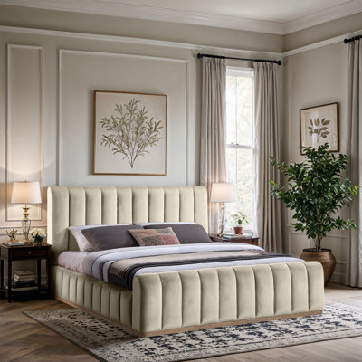 Lit en velours Amara