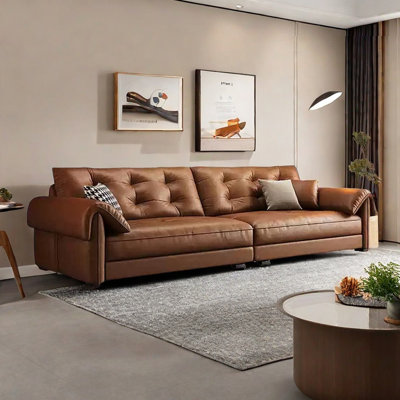 Comfortable vintage leather sofa