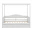 Lit simple avec auvent et lit gigogne simple, structure en bois avec tête de lit-264072414