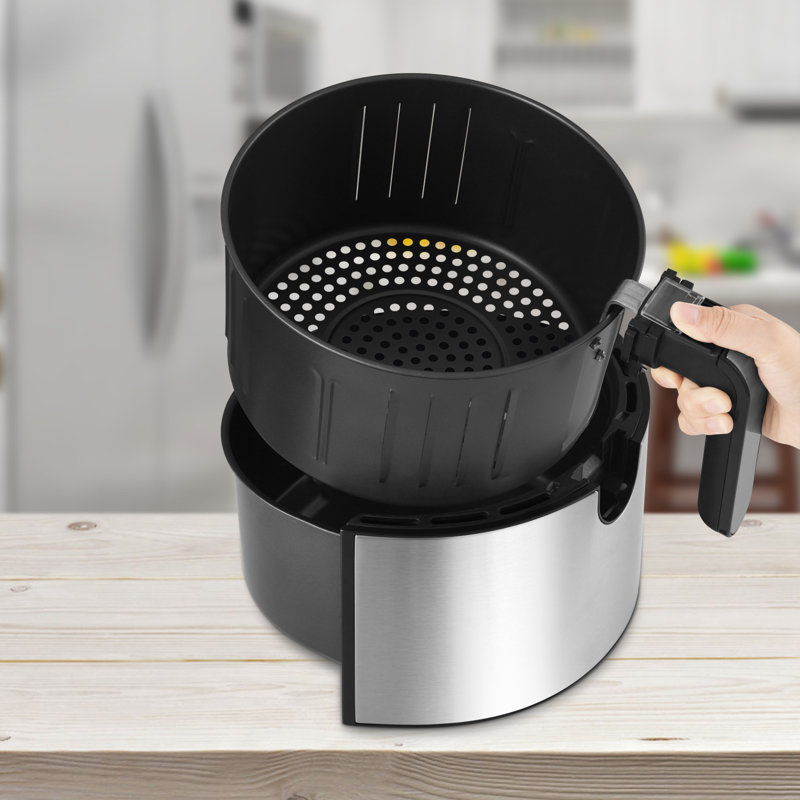 WOLTU 4L Air Fryer Oven, Black/Silver, 36.8cm H x 30.5cm W x 40.5cm D