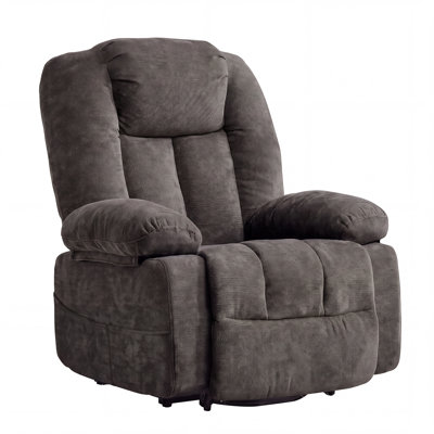 Fauteuil inclinable électrique Power Lift pour personnes âgées avec massage et chaleur, moteur certifié UL, soutien de 350 lb, poches latérales et porte-gobelets