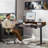55" Inches Electric Standing Desk with Keyboard Tray, Height Adjustable Stand up Desk with 2 Drawers, Ergonomic Sit to Stand Desk with Storage Monitor Stand, Computer Table, Black Walnut-165809707-165809716