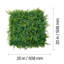 Mur de plantes artificielles, panneaux de buis artificiels 20 po x 20 po, clôture de haie d'intimité avec toile de fond de protection solaire, écran de gazon artificiel pour le mariage, jardin intérieur, extérieur, cour arrière