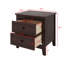 Lit plateforme et tables de chevet en bois-1341173541