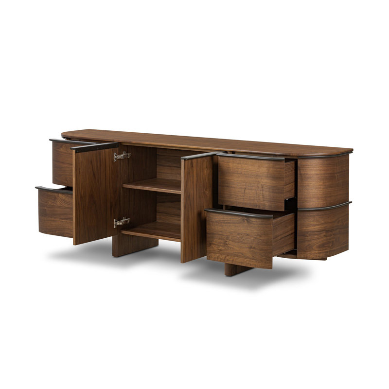Theo Sideboard-Dark Brown Walnut Veneer