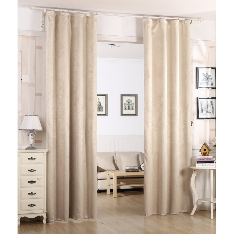 Nettie Slot Top Blackout Thermal Curtain, Cream, Width 135 x Drop 175cm