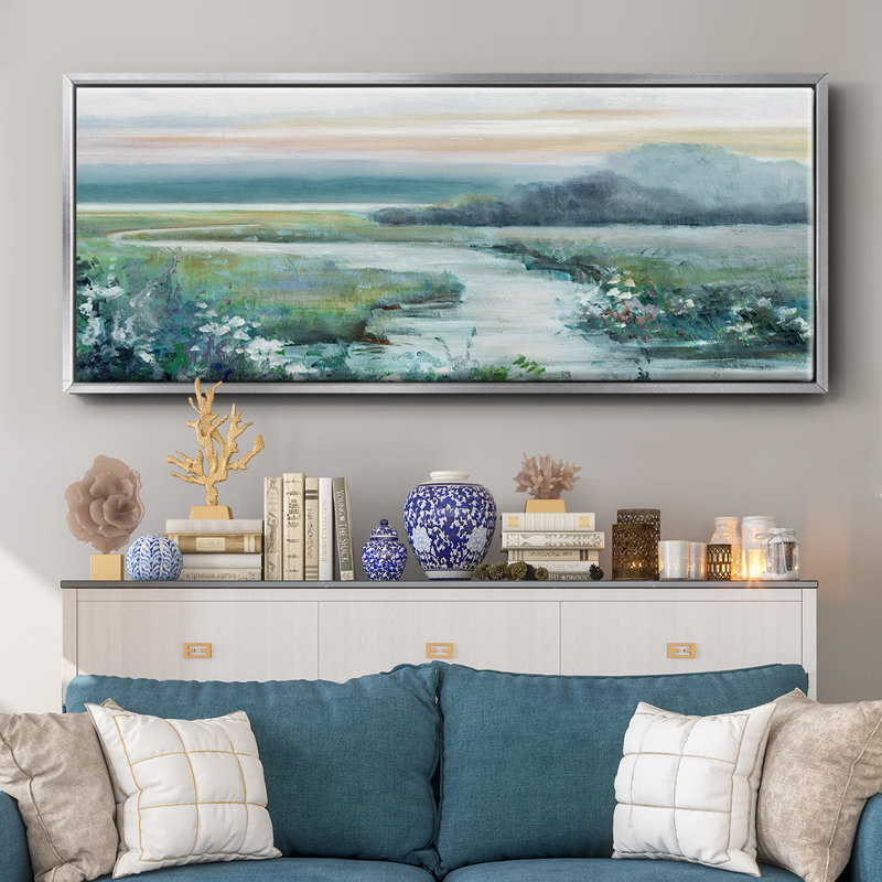 Eternity In Twilight, reproduction d'art sur toile, H 20 po x l 50 po x P 1,5 po, Argent