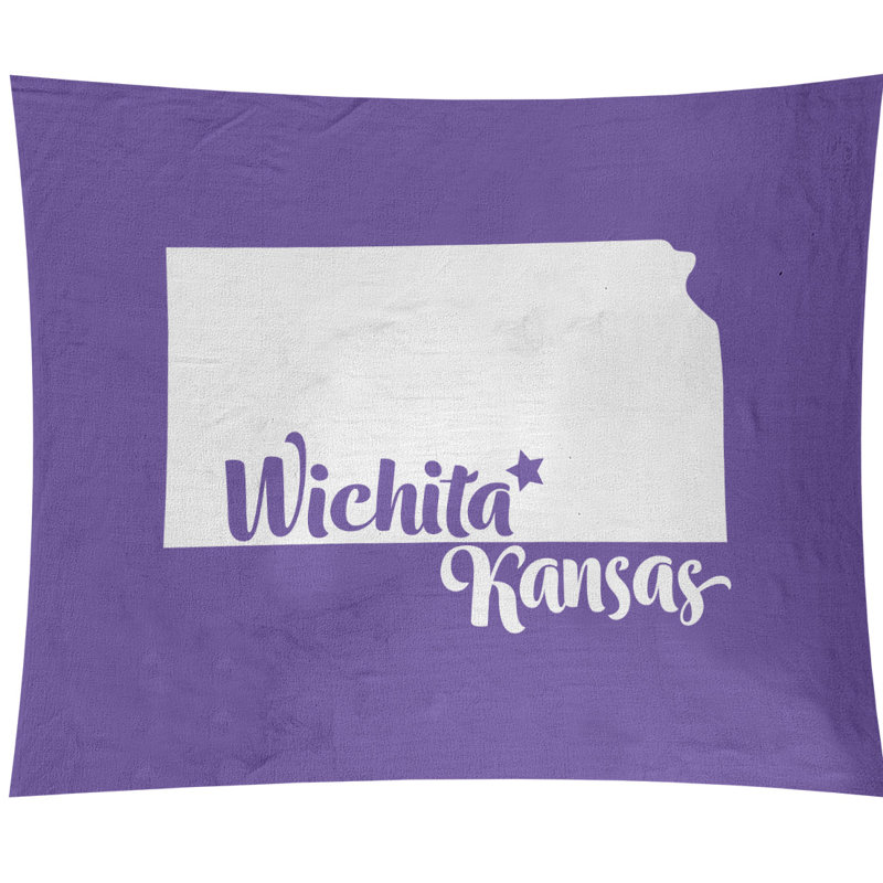 Tapisserie murale kansas wichita, H 88 po x l 104 po, Mauve