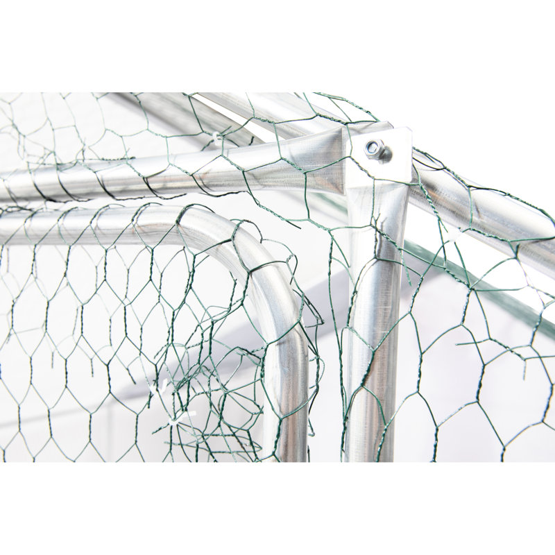 Cage à poulet en métal 13 x 10 x 6 pi, environnement équilibré pour les poulets