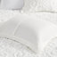 Très grand édredon - 100% coton, motif de broderie en chenille fine, surdimensionné et relaxant, comprend 2 taies décoratives, taille mini broderie, rembourrage, confortable, et