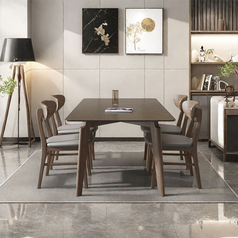 Table frittée en frêne blanc sophistiqué, 29.52"H x 59.05"L x 31.49"W