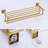 24 in Wall Mounted Towel Rack Double Towel Bars Stainless Steel in Brushed Gold-116787803-103555552