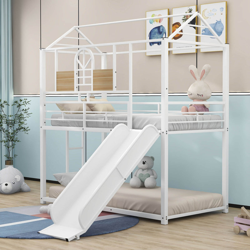 Landover Kids Twin Over Twin Bunk Bed, White