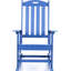 Chaise berçante bleu marine - Fauteuil d'extérieur fait de hanches avec 304 accessoires en acier inoxydable, lattes verticales de conception classique, spacieuses et siège pour lire, se détendre dans les balcons ou les salons