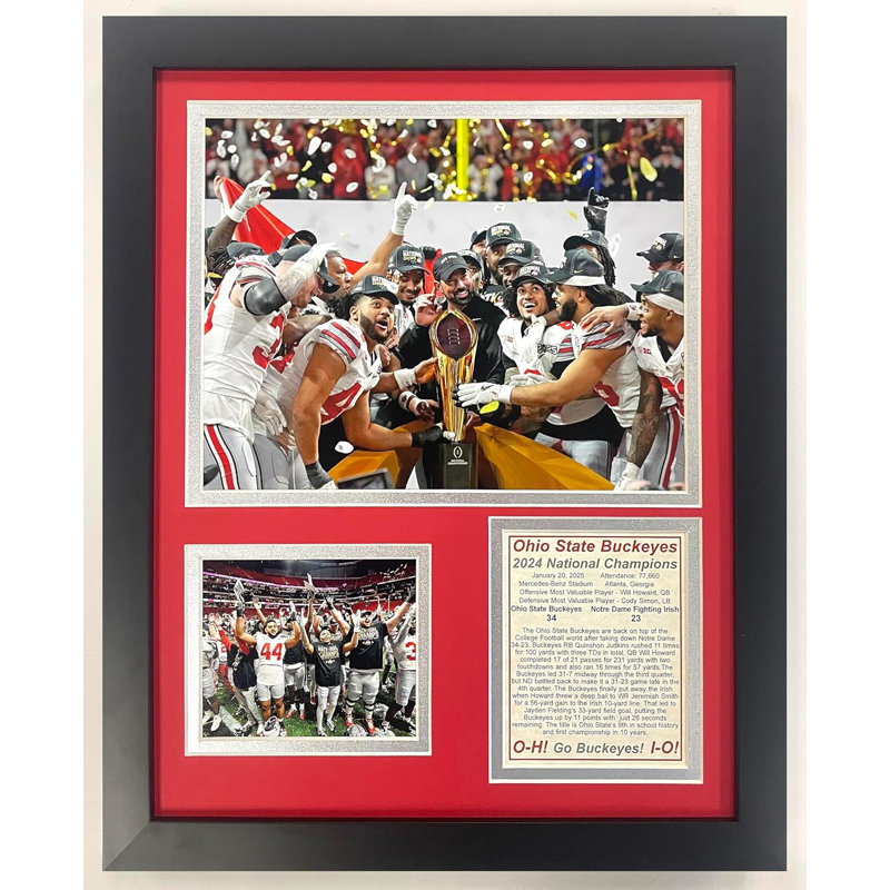 Ohio State Buckeyes | 2024 CFP National Champions | 12"x15" Framed Photo Collage | Podium