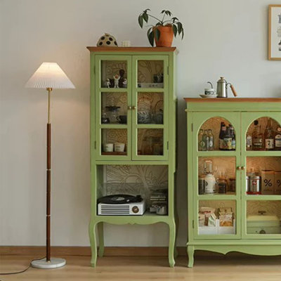 Green Manufactured Wood Display Cases