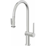 La Spezia Pull Down Kitchen Faucet With Squeeze Sprayer High Arc Spout