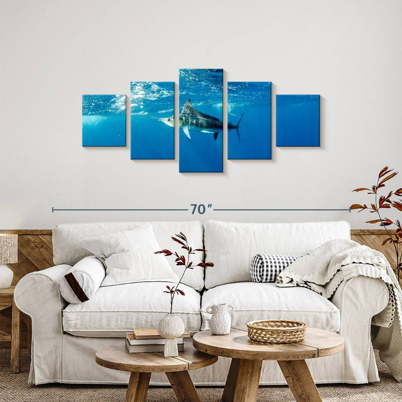 Underwater Marlin, 24" H x 55" W