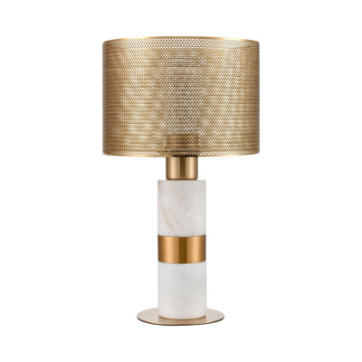 Lampe de table 1 lumière de 15 po de hauteur Sureshot - laiton vieilli