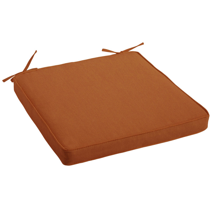 Sunbrella Outdoor 3'' Dining Chair Seat Cushion, Canvas Rust Sunbrella® Canvas, 20" W x 20" H  x 2" D