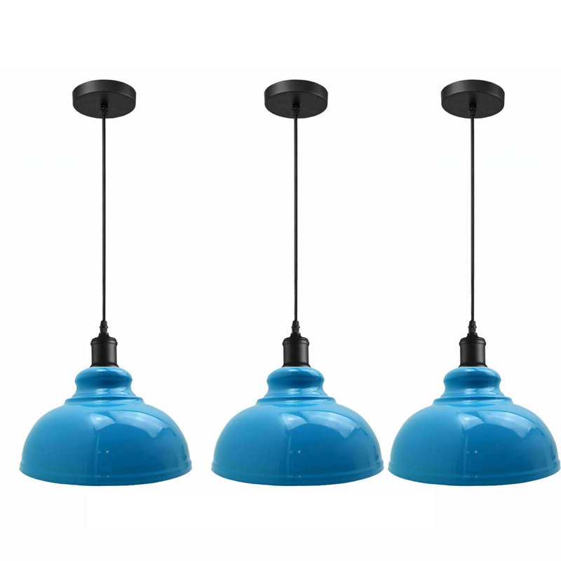 1 - Light Dome Pendant, Blue, Yes