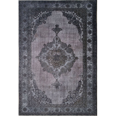Saz One-of-a-Kind 7' X 11'2" New Age Wool Area Rug in Grey
