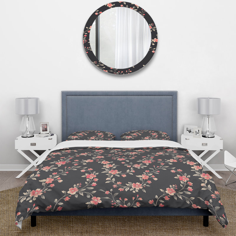 Ensemble de housse de couette Traditional, Housse de couette pour grand lit et 2 taies décor