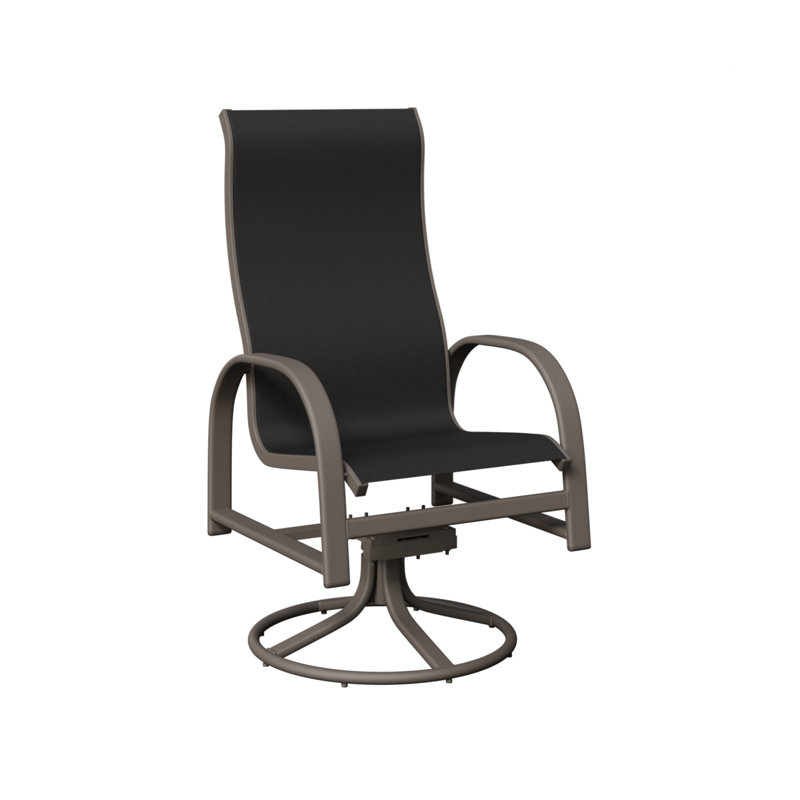 Chaise berçante berçante berçante Berlin, Noir, Aluminium graphite