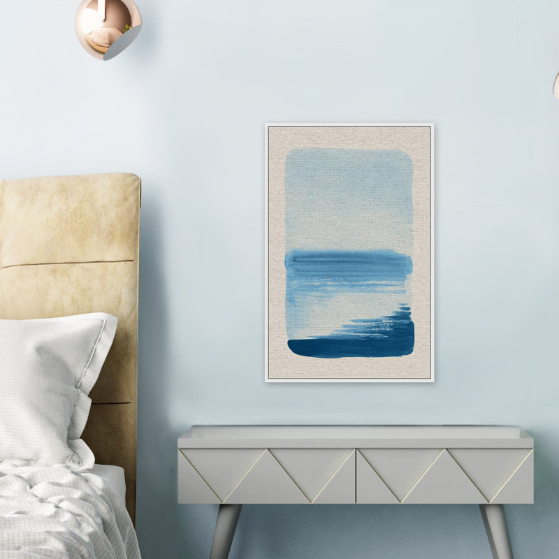 Blue flows iii-impression sur toile encadrée, H 18 po x l 12 po x P 3,5 po